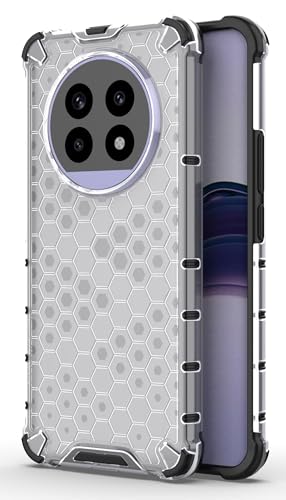 Image of Hard PC Back Case Cover for Realme 14 Pro Lite Honeycomb Pattern Anti Slip Ultra Thin Shockproof Reinforced Corners (Polycarbonate|Clear)