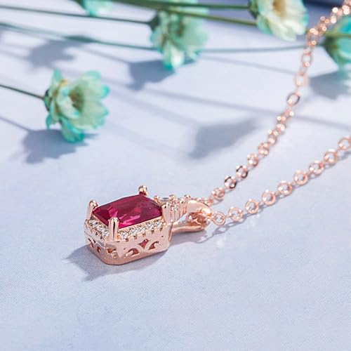 Collier rubis naturel et or rose 14K, un bijou de prestige intemporel