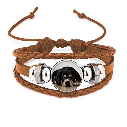 Bracelet photo chien en cuir : gardez votre fidèle compagnon toujours contre votre poignet