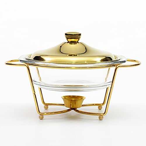 Réchaud pour buffet doré en lot de 2 pour sublimer vos tables de mariage et moments précieux