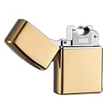  CHAMP Regenbogen USB Igniter Klassischen Stil flammenlose Spule Feuerzeug USB-Kabel Enthalten Verpackt (Lila)