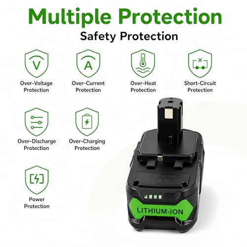 8000mAh Replacement for Ryobi 18V