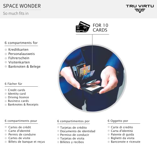 Tru Virtu® Credit Card Holder Ultra Light Aluminium Case Silver Arrow I Card Case RFID NFC Protection I Card Case Made of Premium Aluminium I Card Storage I Slim Wallet I Card Holder4