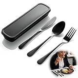 Set de Couverts en Inox 3 Pièces Couverts Lunch Box de Camping,Boite...
