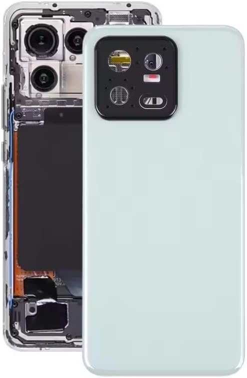 Compatible Rear Glass Panel for Xiaomi Mi 13 Model 2211132C – Battery Door Back Cover, Battery Back Cover Housing Replacement Part (Black)