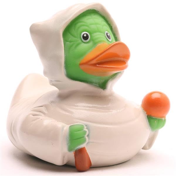 Grom - Pato de baño con llavero de goma en el set I L9 cm I Pato chirriante I Regalo para fans de Star Wars I Regalo para los fans de la ciencia ficción