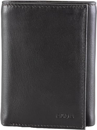 Alba Classic Trifold Nappa Leather Wallet For Men II Handmade II Minimalist II RFID Protected (Dark Brown)2