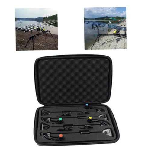 Accesorios de pesca con alarma digital LED de metal para carpa negra 7