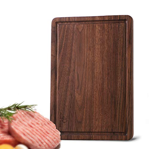 Muso Wood Walnut Cutting Board For Kitchen, Wooden Cutting Board With Juice Groove And Side Handle, Wood Board For Food And Charcuterie (13 X 9 In) #TOP26