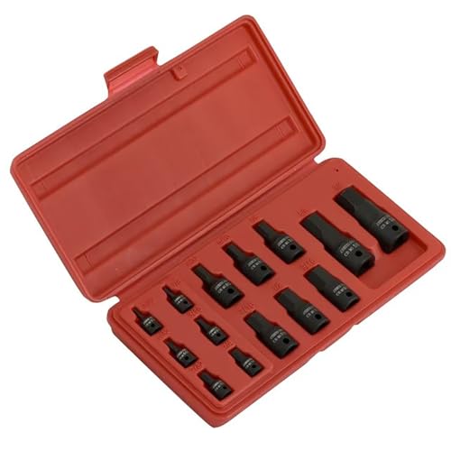 NEIKO Conjunto de soquetes Allen 01142B | 14 peças | SAE | Chave de 9,5 mm a 1,9 mm | 0,6 cm, 9,5 mm