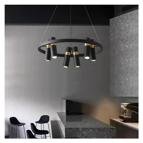 Luminaire Chandelier LED nordique au fini minimaliste pour salon luxueux