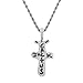 Produktbild KMASAL 18 Karat Vergoldete Labrador-Diamant-Halskette Iced Out Cactus Jack Pendent Hip Hop-Kette Für Männer Frauen (silver)