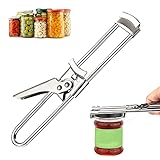 🥫 【Verbesserte Dosenöffner】 - Sie können den hartnäckigen Deckel leicht öffnen. Schieben Sie einfach den weißen Griff entlang des Balkens, bis die Backen beide Seiten des Deckels berühren. Drücken Sie dann auf den Griff und drehen Sie ihn gegen den Uhrzeigersinn.