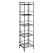 Convenience Concepts Designs2Go X-Tra Storage 5-Tier Folding Metal Shelf, Black