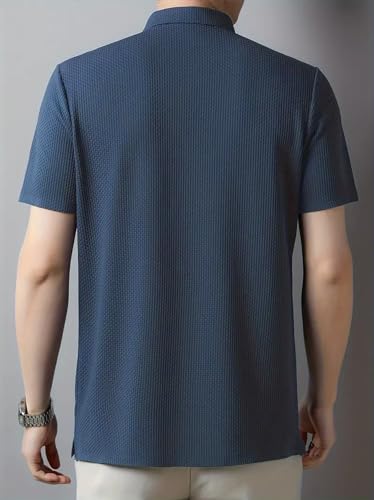 Image of POSHAX Men's Solid Regular Fit T Shirt