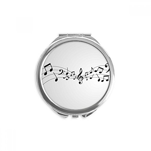 Miroir rond musique dance 5 le personnel portable et compact pour maquillage