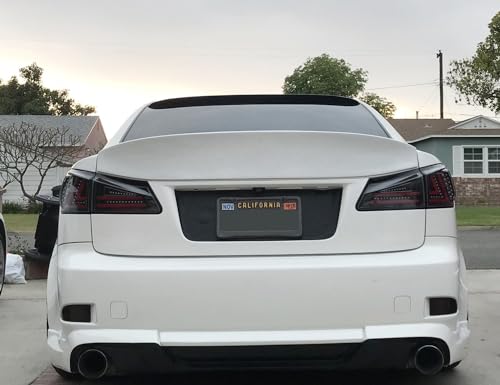 Image of iJDMTOY Smoked Lens Rear Bumper Reflector Lenses Compatible With 2006-2013 Lexus IS IS250 IS350, OE-Spec LH RH Assembly