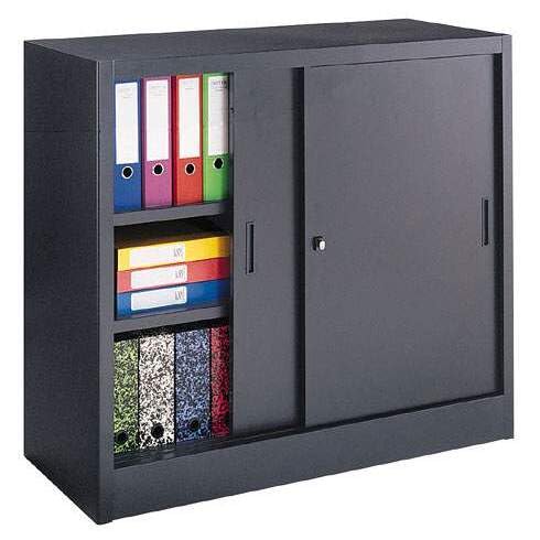 Générique Armoire Portes coulissantes Grande Largeur 105 x 120 cm (Anthracite)