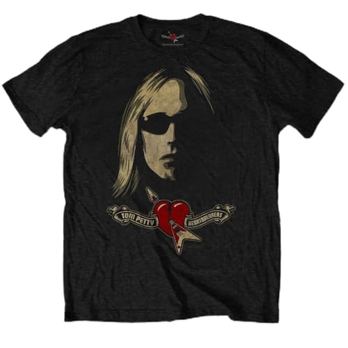 Image of Tom Petty & The Heartbreakers Shades & Logo Official Tee T-Shirt Mens Unisex (XX-Large) Black