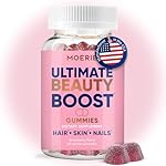 Moerie Hair Skin and Nails Gummies for Women & Men - Biotin for Hair Loss, Gummy Vitamins & Growth Dietary Supplements - Sugarbear for Thicker Hair - Allergen Free - 60 per Serving - Balanced Diet