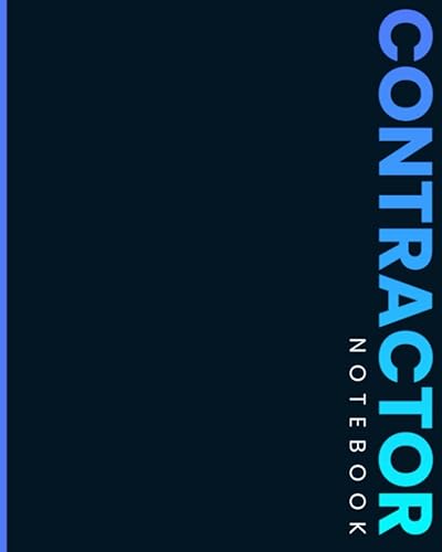 Contractor Notebook Record Jobs, Customer Details, Materials, Notes Daily Planner With 30 Minute Timeslots. (8AM-8PM)