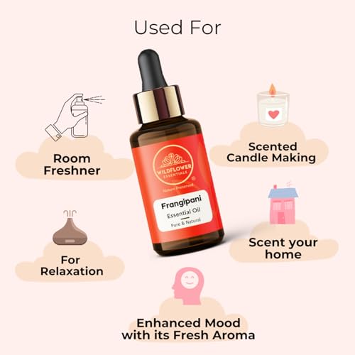 Image of Frangipani Essential Oil (Plumeria alba) for Skin, Face, Aromatherapy & DIY Soap, Candle Making Scent 30ml (1 oz)