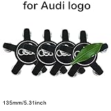 Official Licensed Genuine 4 Pack 135mm/5.31inch Wheel Center Hub Caps Compatible for Audi,Hubcaps...