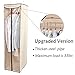 STORAGE MANIAC 2-Pack Hanging Garment Bag, Long Garment Cover for Closet, Clear Garment Bags for Storage, Large Garment Storage Bag for Dresses, Suits, Zipper Cover with Sealed Clear Window, Beige
