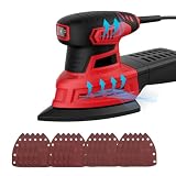 Detail Sander, 200W Electric Hand Sander for Wood, 12500 RPM Compact Palm Detail Sander Tool with 20