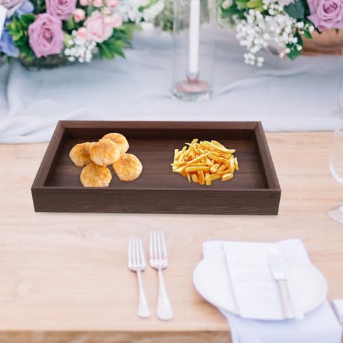 Bandeja de madera rectangular ligera BUGUUYO decorativa para salón de té 7