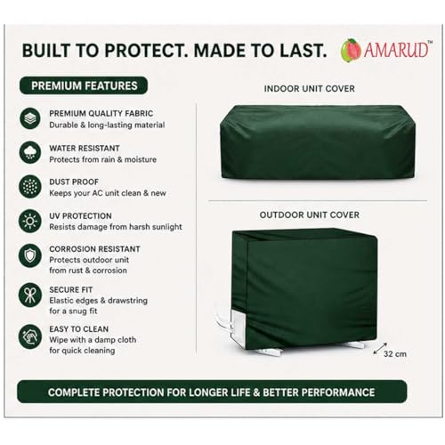 Image of Waterproof Split AC Indoor Cleaning Bag | AC Service Cover for Coil Washing, Filter Cleaning and Maintenance | Split Air Conditioner Inner Unit Wash Cover with Drain Pipe (Navy Blue, 54 Inch)