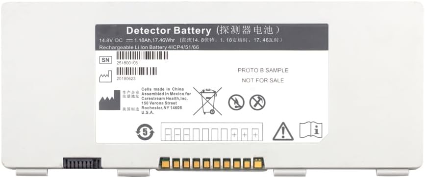 Original for DRX-0522 for Detector Battery for Carestream X FAC-TOR 14.8V 1.18Ah Li-Ion Battery