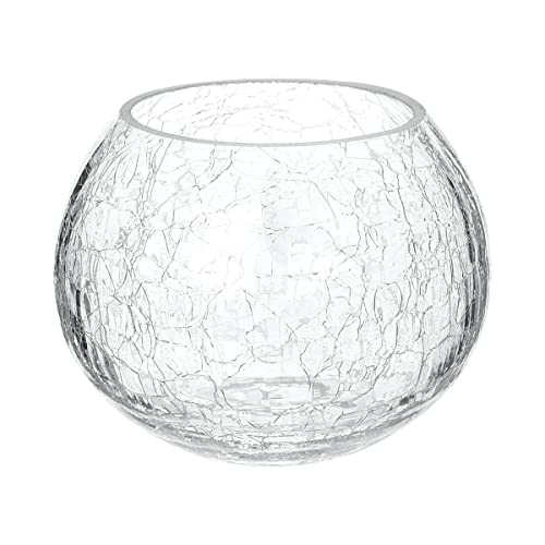 Atmosphera - Photophore - verre craquelé - H10 cm