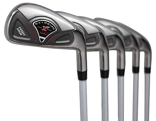 Extreme X7 High MOI +2 inch Over XL Big & Tall Men's Complete 5-Piece Iron Set (6-PW) Right Handed Regular R Flex Graphite Shafts (Tall 6'3