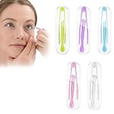 Ousuwo 5-teiliger Kontaktlinsen-Zange-Set, Bunte Weichspitzen-Entferner-Werkzeuge in Rosa, Grün, Blau, Lila & Weiß, Tragbare Kontaktlinsen-Applikatoren für täglichen Gebrauch & Reisen