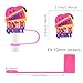 22Pcs 0.4in/10mm Straw Covers Cap for Stanley Cup 20 30&40 Oz Cup, Pink Cheerleading Straw Toppers for Tumbler Accessories