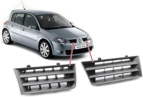 Megane 2 Rs Grille Pare Choc Scenic 2 FINAO AUTOPARTS® - 2 X Grilles De Calandre Noires Droite Et Gauche Pour Megane 2 II Phase I Calandre Clio 3 Carte Megane 3