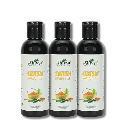 Image of A SHIVYA Product- Modern Ayurvedic Pain Relief Herbal Oil For Joint Pain 300ml (pack of 3 x100ml), Muscle Ache and Body Pain