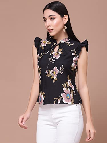 Image of OOMPH! Women's Crepe Floral Relaxed Fit Shirt