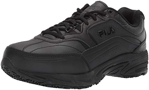Fila mens Memory Workshift Slip Resistant Steel Toe Work Food Service Shoe, Black, 10.5 US