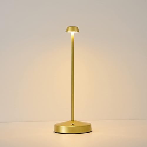 Miniatura 1 de eypid Lámpara de mesa LED recargable, 3000 mAh, lámparas de mesa inalámbricas, lámpara de mesa LED regulable de 3 W para sala de estar, cena,