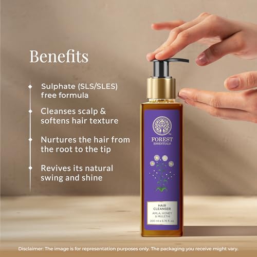 Forest Essentials Hair Cleanser, Amla, Honey and Mulethi, 200ml - Image 3