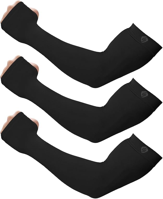 Arm Sleeves for Men Women UV Sun Protection Compression Arm Warmer Tattoo Cover Up, Sports Golf Cooling Sleeves