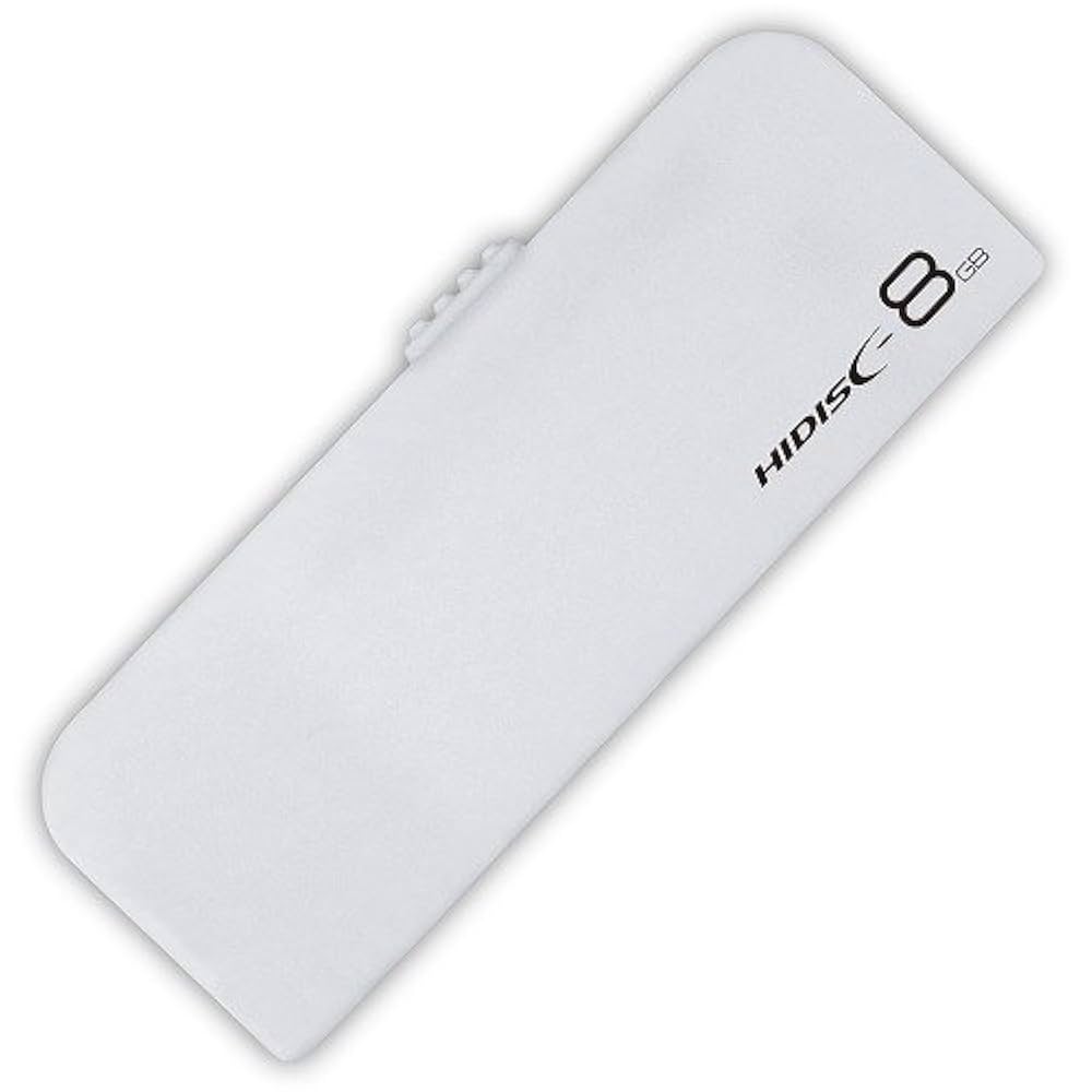 Amazon | HIDISC USB 2.0 フラッシュドライブ 8GB 白 スライド式