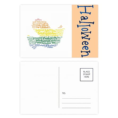 Cartes postales d'Halloween LGBT Rainbow Lot de 20 pour vos vœux d'automne