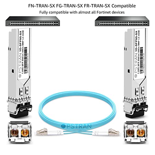 Image of 1000BASE-SX SFP Optical Transceiver Module Compatible with Fortinet FN-TRAN-SX FG-TRAN-SX FR-TRAN-SX 850nm 550m DDM Duplex LC MMF 10pcs /Pack