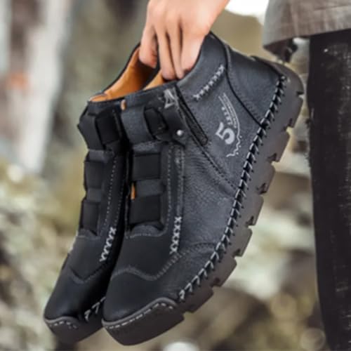 Matufit Shoes for Men, 2025 New Men's Genuine Leather Waterproof Non-Slip Fashionable Orthopedic Shoes, Lightweight Loafers3