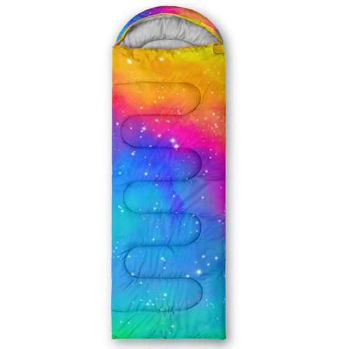 Image of QOOMO Axolotl Cute Camping Sleeping Bags,3 Season Warm & Cool Weather,Lightweight,Waterproof Sleeping Bags for Adults & Kids,Traveling,and Outdoors