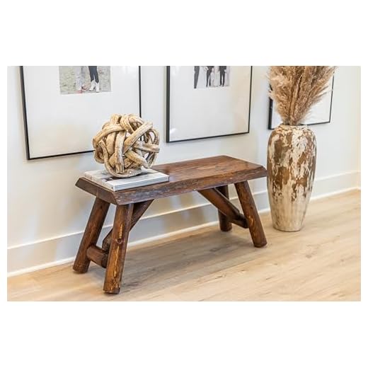 Rustic Logwerk Indoor Bench for Living Spaces