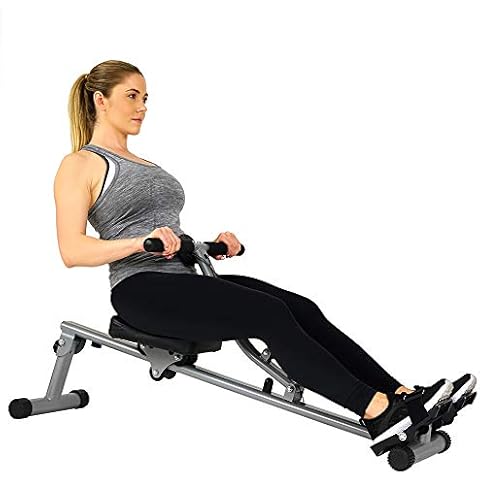 Sunny Health & Fitness Rowing Machine 12 Levels Adjustable Resistance, Rower W/ Digital Monitor, Full Body Workout Gym Equipment For Home Use - SF-RW1205 Cover